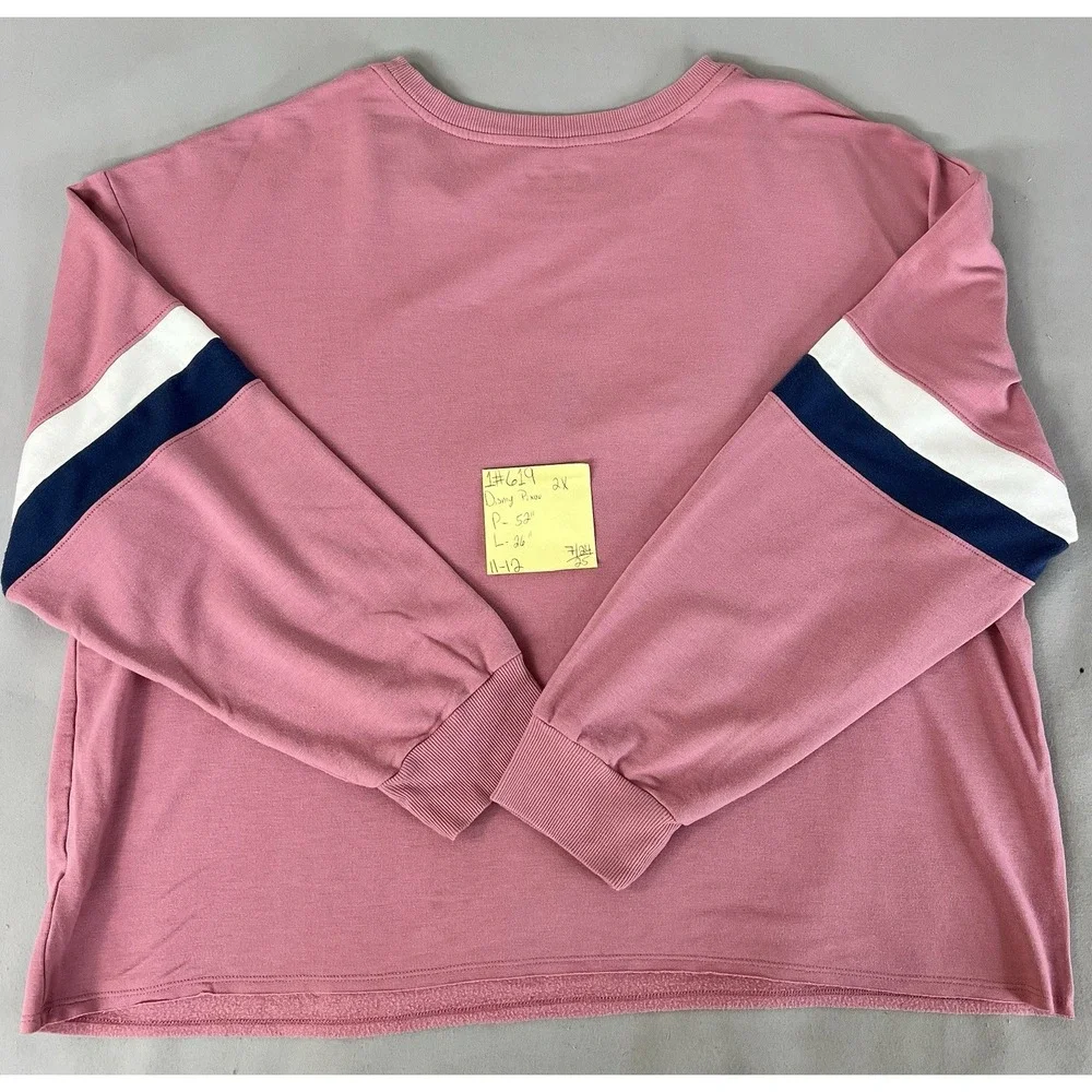 Disney Pixar‎ Monsters Sleepwear Sweatshirt Top Pink Long Sleeve Sz 2X (18W-20W)